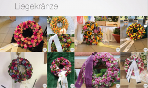 Blumen Liegekränze