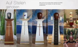 Dekoration Auf Stelen Gehoben