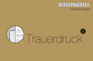 Trauerdruck Seite 1